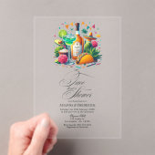 Transparante Mexicaanse Fiesta Taco 'Over een douc Acryl Uitnodigingen (Insitu (Draagbaar))