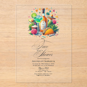 Transparante Mexicaanse Fiesta Taco 'Over een douc Acryl Uitnodigingen