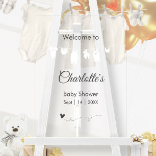 Transparante Minimalistische Moderne Baby Shower Acryl Bord