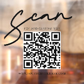 Transparante Minimalistische Moderne Zakelijke QR- Raamsticker (Vel 2)