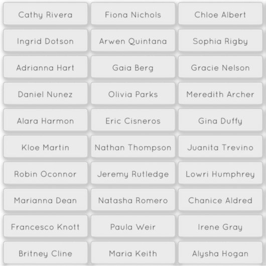 Transparante moderne minimalistische gastnamen sticker (Voorkant)