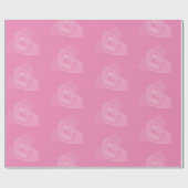 Transparante, moderne witte rozenkunst cadeaupapier (Vlak)