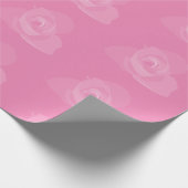 Transparante, moderne witte rozenkunst cadeaupapier (Hoek)