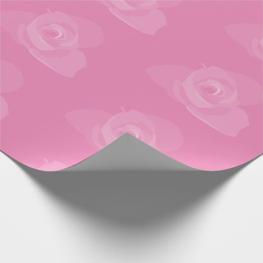 Transparante, moderne witte rozenkunst cadeaupapier (Hoek)