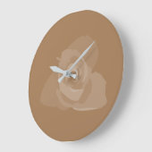 Transparante, moderne witte rozenkunst grote klok (Hoek)