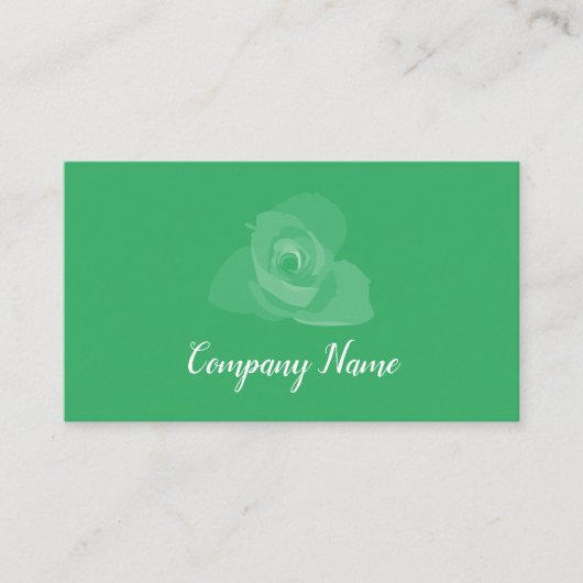 Transparante, moderne witte rozenkunst visitekaartje (Voorkant)