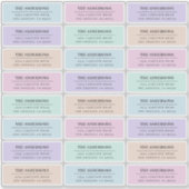 Transparante moderne zachte kleuren retouradres sticker (Voorkant)