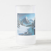 Transparante mok met een ijsstad als sticker (Center)