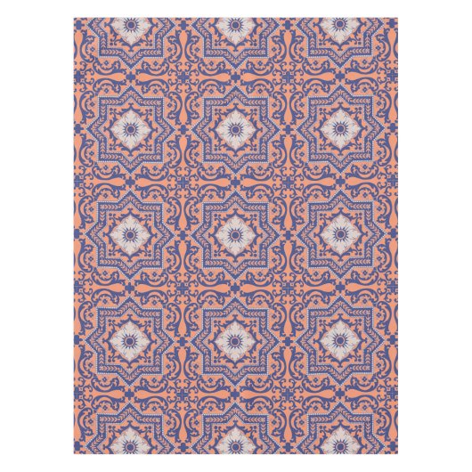 Transparante Monogram Azulejo Style Tablecloth Tafelkleed (Voorkant)