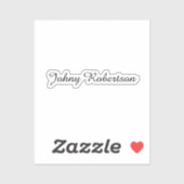 Transparante naam Elegant Professioneel Modern Sticker (Vel)