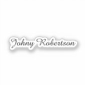 Transparante naam Elegant Professioneel Modern Sticker (Voorkant)