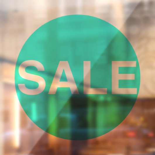 Transparante Neon Green Sale Sign Window Sticker (Vel 2)