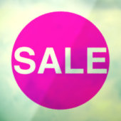 Transparante neonroze vensterverkoop Vinylkoeling Raamsticker (Vel 3)