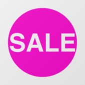 Transparante neonroze vensterverkoop Vinylkoeling Raamsticker (Vel)