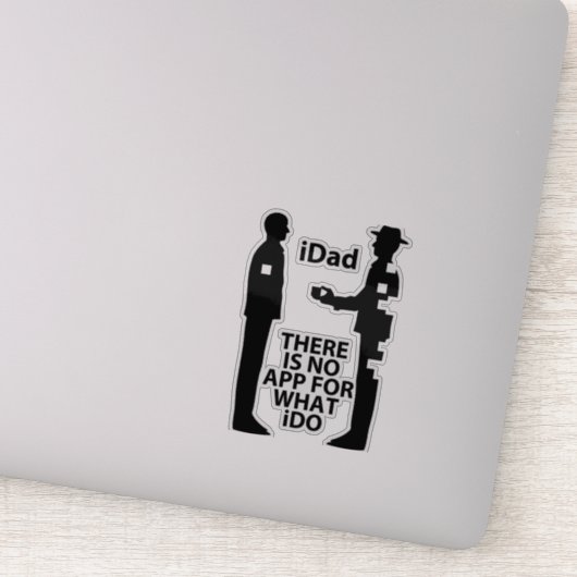 Transparante "NO APP 4 iDAD" Sticker (Detail)