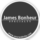 Transparante of Ondoorzichtige Eenvoudige Moderne  Sticker (Voorkant)