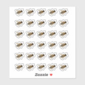 Transparante of Witte Honeybee Stickers (Vel)