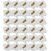 Transparante of witte realistische Honingbij in de Sticker (Voorkant)