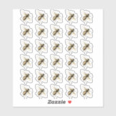 Transparante of witte Vintage Honeybee Stickers (Vel)