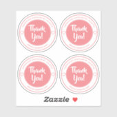 Transparante pasta Hartelijk dank voor stickerlabe Sticker (Vel)