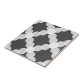 Transparante patroon voor grijze cirkel tegeltje (Zijkant)