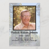 Transparante Pine Tree Forest Quote Foto's Begrafe Programmakaart (Voorkant)