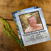 Transparante Pine Tree Forest Quote Foto's Begrafe Programmakaart