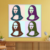 Transparante Pop Art Mona Lisa Canvas (Insitu (Woonkamer))