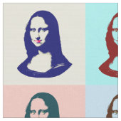 Transparante Pop Art Mona Lisa Fabric Stof (Close Up)