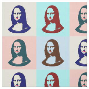 Transparante Pop Art Mona Lisa Fabric Stof