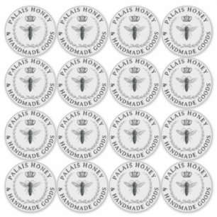 Transparante Queen Bee Apiary Product Logo Honing Sticker
