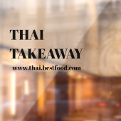 Transparante raamfolie voor afhaalrestaurants raamsticker (Vel 2)