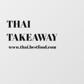 Transparante raamfolie voor afhaalrestaurants raamsticker (Vel)