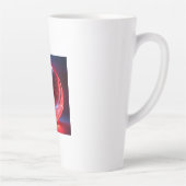 Transparante reflecterende rode bol met sterverlic latte mok (Rechts)