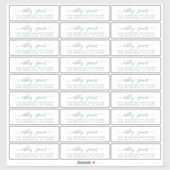 Transparante retouradreslabels 4,45 x 1,45 inch 27 sticker (Vel)