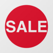 Transparante rode vensterverkoop Vinylkoeling Raamsticker (Vel)