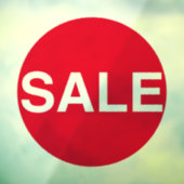 Transparante rode vensterverkoop Vinylkoeling Raamsticker (Vel 3)