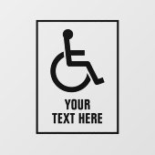 Transparante rolstoelbordsticker met statische ven raamsticker (Vel)