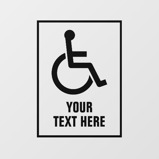 Transparante rolstoelbordsticker met statische ven raamsticker (Vel)