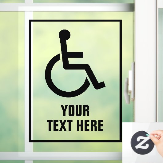 Transparante rolstoelbordsticker met statische ven raamsticker (Huis)