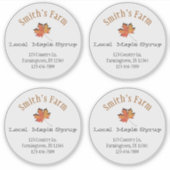 Transparante ronde aangepaste esdoorn siroop Stick Sticker (Voorkant)