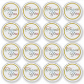 Transparante Ronde Dank u Stickers (Voorkant)