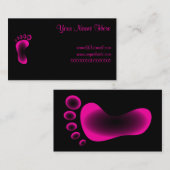 Transparante roze roet visitekaartje (Voorkant / Achterkant)