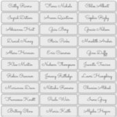 Transparante schattige de namen van de manuscriptg sticker (Voorkant)