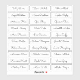 Transparante schattige de namen van de manuscriptg sticker