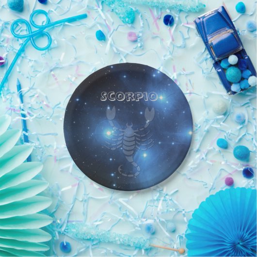 Transparante Scorpio Papieren Bordje (Feest)