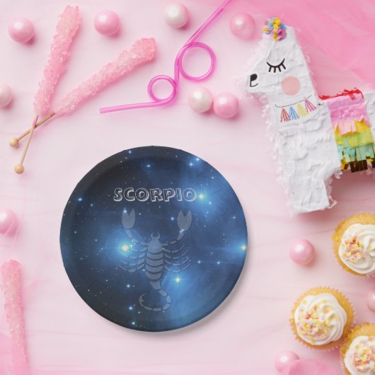 Transparante Scorpio Papieren Bordje (Feest)
