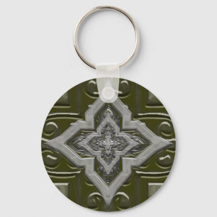 Transparante Silver Metallic 3D effect Sleutelhang Sleutelhanger