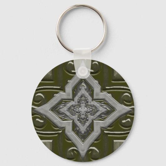 Transparante Silver Metallic 3D effect Sleutelhang Sleutelhanger (Voorkant)