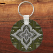 Transparante Silver Metallic 3D effect Sleutelhang Sleutelhanger (Voorkant)